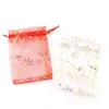 20pc lot Cute Snowflake Organza Bag Xmas Christmas Gifts Holders Bake Biscuit DOOKIES Candy Jewelry Packaging Gift Bag Bags2800