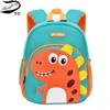 Fengdong antilost children school bags for boys girls cute 3d cartoon dinosaur baby school backpack small kindergarten backpack 240118