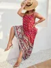 Finjani Dames Cami-jurken Zomer Backless Maxi-jurk Bloemenprint Formeel Feest 2023 Plus Size Jurken 240124