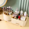 Aufbewahrungsboxen, um 360° drehbar, Kosmetikbox-Halter, Desktop-Make-up-Pinsel-Organizer, Arbeitsplatte, tragbarer Lippenstift-Eyeliner-Ständer