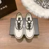 DHgate Vrouw Stof koekje Vrijetijdsschoen Luxe mode lage top Dubbele canvas sneaker Zwart Wit roze Designer schoen buitensport Wandelen Heren trainer Hardloopschoenen