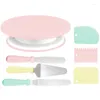 Ferramentas de cozimento FAIS DU Macaron Conjunto de mesa giratória para bolo com bicos de creme, raspadores, suporte giratório atualizado para decorações de pastelaria