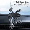 Mobiltelefonfästen innehavare 360 ​​Rotertable Gravity Car Phone Holder Car Air Vents Clip Mount Stand Extension Rod i smartphoneinnehavare Bracket GPS Support YQ240130