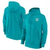 miami''dolphins''men marize club fleece pullover full-zip hoodie