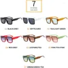 Солнцезащитные очки, модные повседневные квадратные очки для женщин и мужчин, роскошные солнцезащитные очки с заклепками в стиле ретро, солнцезащитные очки с цветными линзами UV400