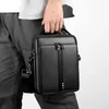 Moda ombro mensageiro saco dos homens de couro do plutônio escritório trabalho negócios para bolsa marca masculino crossbody saco portafolio retro 240118