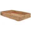 Assiettes Rectangle Panier à pain Basse basse décor en bois Rectangular Rattan Serving plateau