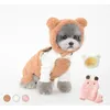 Dog Apparel Cute Bear Puppy Clothes Winter Warm Accessories Soft Fleece Costumes For Small Dogs Halloween Cat Hat Plush