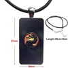 Mortal Kombat sous verre Cabochon pendentif collier Rectangle mode collier pour femme Vintage déclaration 1261D