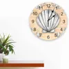 Wall Clocks Text Stone Carving Shell Natural Color Printed Clock Modern Silent Living Room Home Decor Hanging Watch