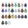 Neoprene Quarter Holder KeyChain Diving Material för festförmån 27 Designer Unicorn Mönster Floral Print med Metal Ring ZZ