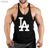 Tanktops voor heren Fitness Man Bodybuilding-shirt Heren Singlet Gymvest Stringer Mouwloos sweatshirt T-shirts Bretels Herenkleding Top YQ240131