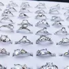 Cluster Ringen 10 stks/partij Groothandel Kristal Veelkleurige Zirconia Engagement Luxe Mode Bruiloft Sieraden Geschenken