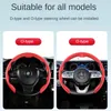 Steering Wheel Covers Real Leather Car Cover Ultra-thin Universal 38cm For Mazda 2 3 5 6 Atenza Axela CX30 CX4 CX5 CX8 CX9