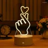 Veilleuses 3D lampe lampe de bureau garçons et filles vacances saint valentin cadeau mariage décoratif chambre Table de chevet