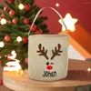 Sac cadeau de renne personnalisé, décorations de noël, sac de remplissage de bas, sac de veille pour enfants, jouet de noël, livraison de nom personnalisé