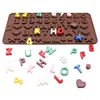 Moules de cuisson 1 pcs anglais alphabet silicone chocolat moule 0-9 outils de décoration de gâteau numérique bricolage fondant biscuits pâtisserie kit de gelée