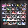 Keychains & Lanyards Mti-Styles Fashion Designer Mini Sneaker Keychain Brand Sport Shoe Key Chain Men Women Kids Ring Creative Gift D Dhcm3