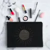 Cosmetische tassen Bedankt Meesteres Print Zwart Canvas Make-up Lippenstift Waszak Potlood Briefpapier Cadeau voor Leraar Dames