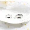 Anel de aço inoxidável micro-diamante direto da fábrica de 10 anos, anel de casal de titânio suave e simples anel de diamante único 304c