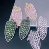 Boucles d'oreilles EVACANDIS de styliste, bijoux de fête de luxe, pierres précieuses colorées en Zircon, plaqué or véritable 18 carats, qualité supérieure