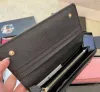 Designer leather Wallet Stylish Men Folding Long zipper triangle Wallets Purse Card Holder Notes Money Purses With Box Flip Wallet Multiple styles AA6