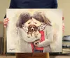 Pinturas personalizadas cor lápis esboços retrato família peronalizada pintura de po presente de aniversário dia dos pais