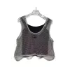 2024 Fashion Ladies Dress Sexy Crop Top Vest Top Women's Thirt Designer Shiny Rhinestons