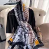 Designer Silk Scarf Foe Women Men Classic L Letter High Quality Soft pannband Sufar Stal Accessories Monogram Print