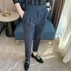 30 Color Mens Suit Pants Formal High Quality Business Fashion Casual Slim Fit Ankle Trouser Male Clothing Dress Pants 240118