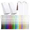 80Pcs Sublimation Bookmark Blank Heat Transfer Bookmarks DIY With Hole And Colorful Tassels For Crafts 240119