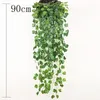 Decoratieve Bloemen 1/2 Stuk Kunstmatige Wijnstok Home Decor Ivy Leaf Garland Planten Nep Gebladerte Creeper Groene Krans