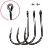 10 Storlekar 6# -15# Svart Ise Hook High Carbon Steel taggkrokar Asiatiska karpfiskeutrustning 1000 stycken Lot F-753441