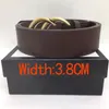 Mens Belt Cintura Black Gold Luxury Leather Brown Designer Genuine Men Belts For Women Bucket Smooth classic c54t#