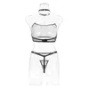 Bras sätter sensuell sexig kvinnlig underkläder Transparent BH och trosor Set 2-stycken Se genom Mesh Exotic Fancy Underwear