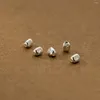 Pierres précieuses en vrac 5 pièces/lot 925 argent Sterling Triangle géométrie petites perles 4x3mm perles faites à la main entretoises Bracelets bricolage bijoux accessoires