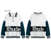 Designer 23SS Man Sweaters Rhude Jumpers Fashion Luxury Sticked Wool Sweater Mens Casual Pullover Longeple's Loose Fit Women Winter Sweatshirts