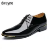 Chaussures formelles hommes classique en cuir verni chaussures de mariage hommes bureau coiffeur moda Italiana hommes chaussures habillées en cuir erkek ay