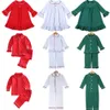 Barn Christmas Pyjamas Family Sibling Mathing Girls Night Dress Button Up Baby Boys Sleepwear 240130