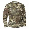 Kamuflaż z długim rękawem T-shirt Men-shirts T-shirts armia wojskowa T-shirt męskie odzież Camo Tops Outdoors Camisetas Masculina 240122