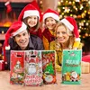 Emballage cadeau 10pcs Sacs de Noël en plastique Candy Cookie Santa Claus Pochette Xmax Emballage Décoration 2024 Année