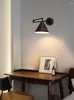 Wandlamp China Fabriek Scandinavische minimalistische moderne stijl conische walnoot binnen messing kleur decoratie