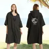 Toalhas adultos surf poncho microfiber com capuz de capuz de banheira seca praia zíper banheiro ao ar livre alterações mantos homens unissex