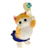 Spille CINDY XIANG Simpatico gatto che gioca a tennis Spilla Divertente Kitty Pin Design animale Gioielli in cartone animato Accessori per smalto