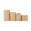 10pcs / lot tube de papier kraft cylindre rond thé café conteneur boîte emballage en carton biodégradable pour dessin t-shirt encens G300H