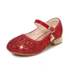 Zapatos de princesa para niñas, calzado de fiesta para niñas, zapatos individuales de fondo suave para niños, calzado de rendimiento con diamantes de imitación 240131