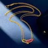 Colliers de créateurs de marque T boucle collier de charme de diamant rose plaqué or 18 carats amour boucle en fer à cheval en forme de U clavicule en bambou nec244g