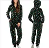 Kvinnor Tracksuits Holiday Home Wear Selling Christmas Pyjamas Hoodie Zipper Plover Jumpsuit SU1914 Drop Delivery Otjyx