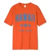 T-shirts pour hommes Hawaii Aloha State Lettre Impression T-shirts Hommes Femmes Été Coton Doux Manches courtes Lâche Hip Hop Tee Vêtements Modèle T-shirt