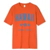 Men's T-Shirts Hawaii Aloha State Letter Printing T-Shirts Men Women Summer Cotton Soft Short Sleeve Loose Hip Hop Tee Clothing Pattern T-Shirt